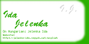 ida jelenka business card
